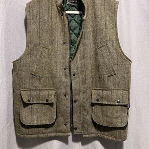 Walker & Hawkes Men's Tan Tweed Vest
